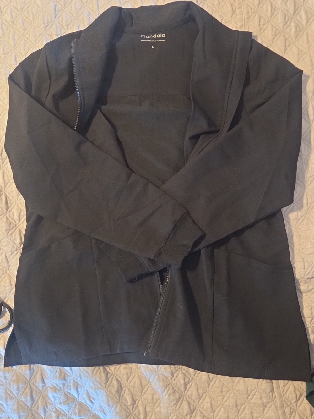 Mandala Men's Black Zip-Up Jacket